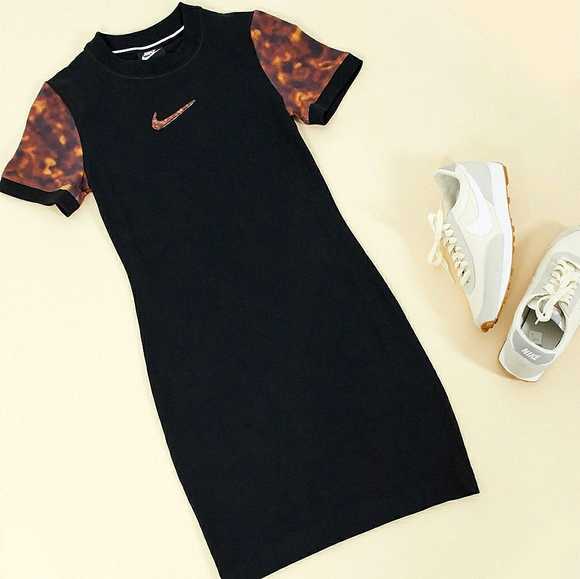 Nike Dresses & Skirts - Nike NSW Essential Tortoise Dress Black Gold S New